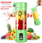 Aiwa USB Rechargeable Juicer Blender 4 Blades Electric Blender Mini Portable Personal Size Juicer Cup USB Rechargeable Mixer 380ml Food Grade Water Bottle Portable Fruit Juicer Machine