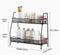 Spice Rack For Countertop 2 tier shelf for makeup, Kitchen Organizer stand, storage shelf Rack for kitchen, kitchen organizer, bathroom organizers